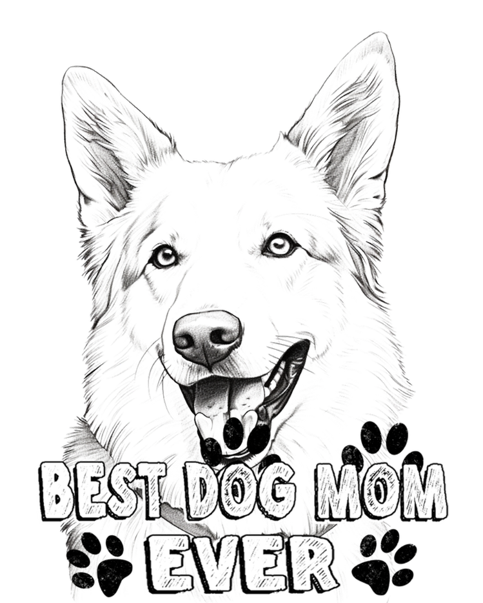 Best Pembroke Welsh Dog Mom Ever Simple Line Art Cute Great Gift Full Zip Hoodie