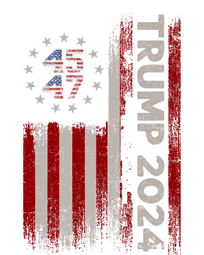 45 47 Trump 2024 American Flag V-Neck T-Shirt