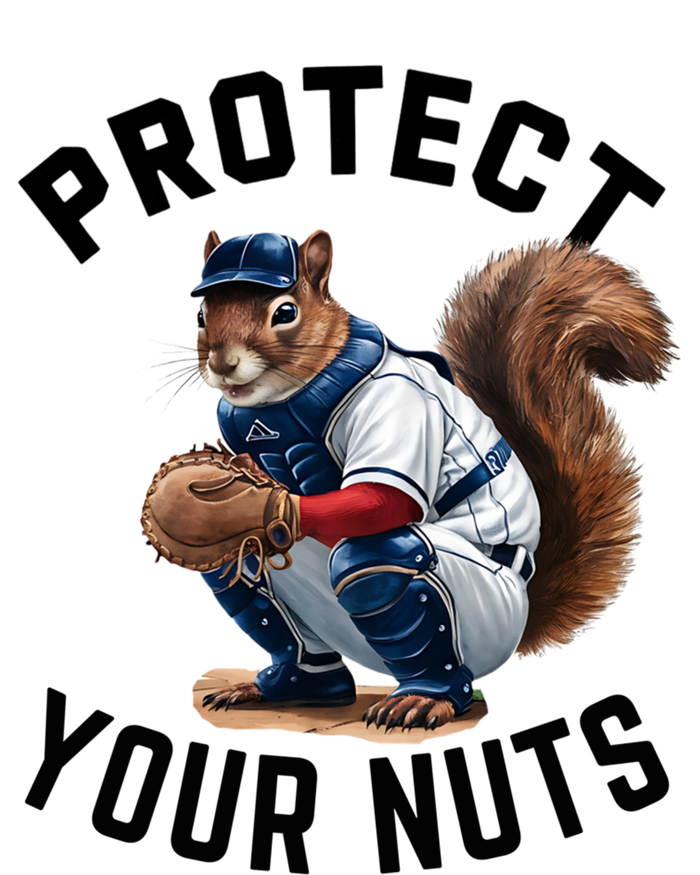 Funny Squirrel Catcher Baseball Lover Protect Your Nuts Gift T-Shirt