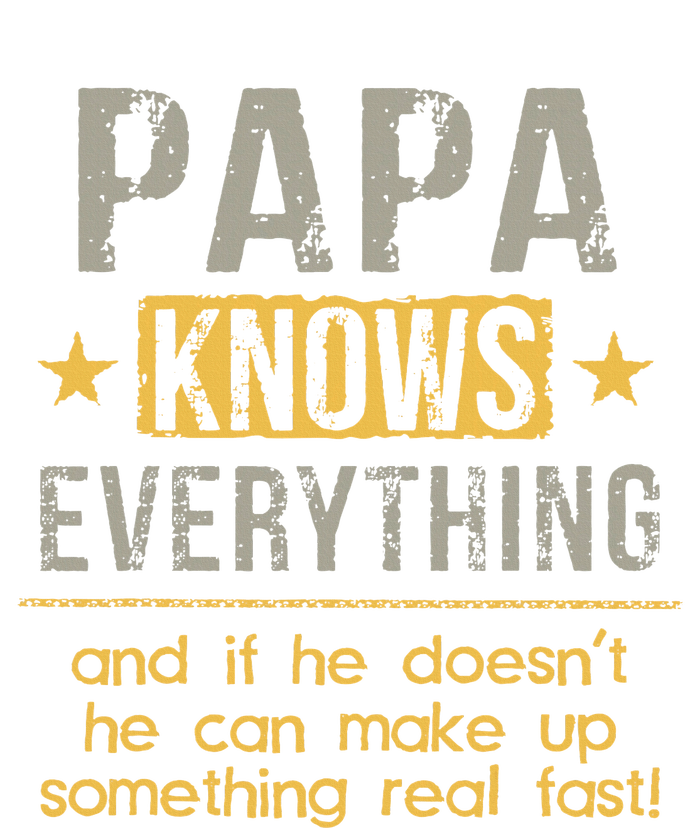 Papa Knows Everything 60th Gift Funny Fathers Day T-Shirt