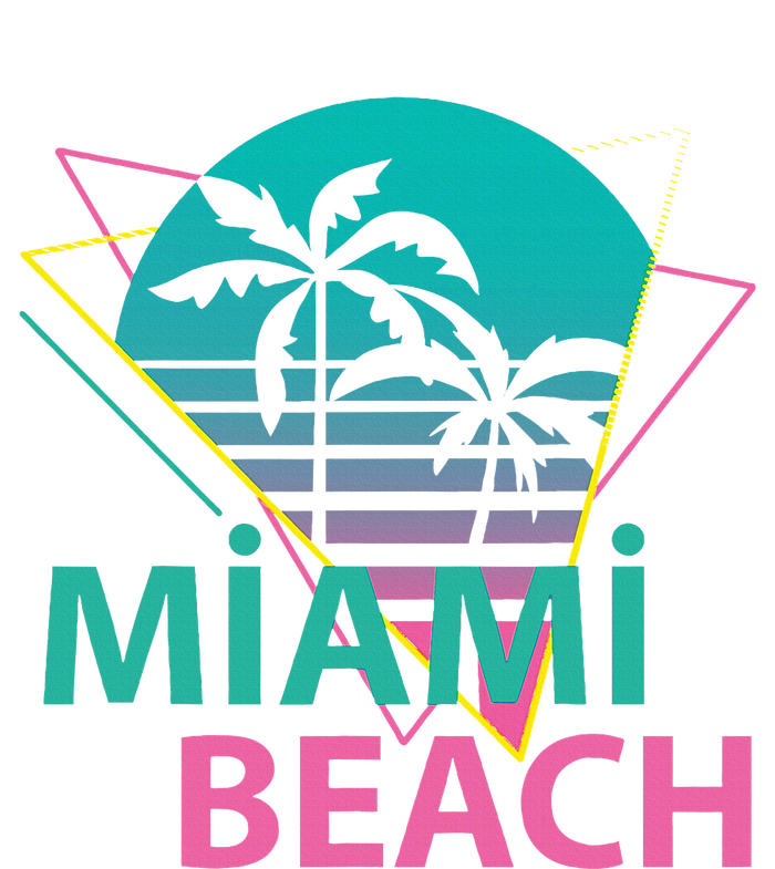 Miami Beach Florida Proud Floridian Retro Palms Trees T-Shirt