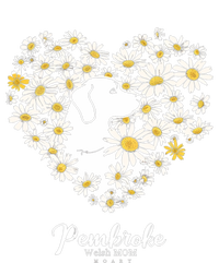 Cute Daisy Flower Heart Silhouette Pembroke Welsh Dog Mom Gift T-Shirt