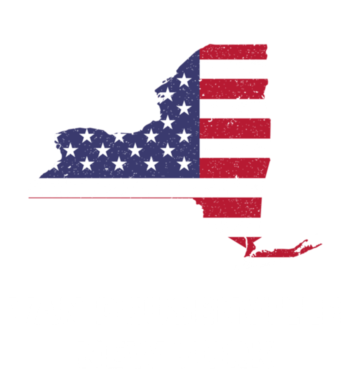 Distressed Patriotic Usa Flag Van Deusenville New York Funny Gift Bumper Sticker