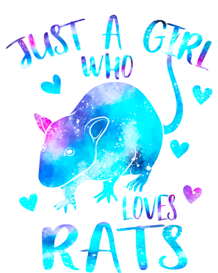 Just A Who Loves Rats Cute Rat Lover Galaxy Theme Gift T-Shirt