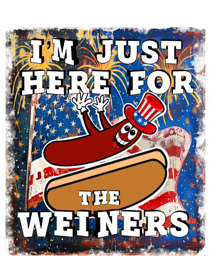 Funny Hot Dog Independence Day I’M Just Here For The Weiners Meaningful Gift Poster