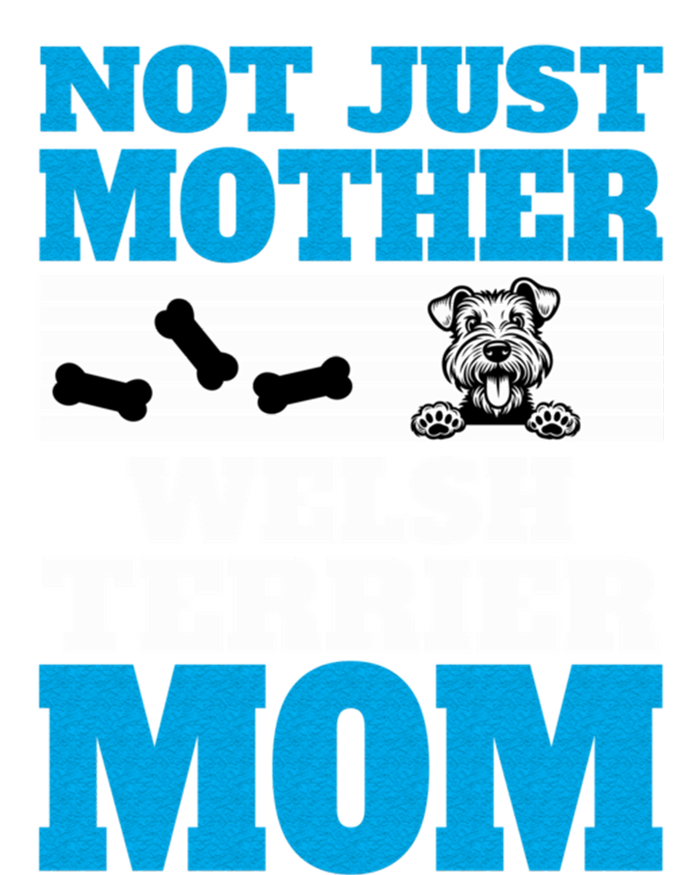 Not Just A Mother Welsh Terrier Mom Fun Dog Owner Design Gift Women's Long Sleeve Flannel Pajama Set 