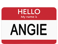 Hello My Name Is Angie Name Tag Sustainable Knit Beanie