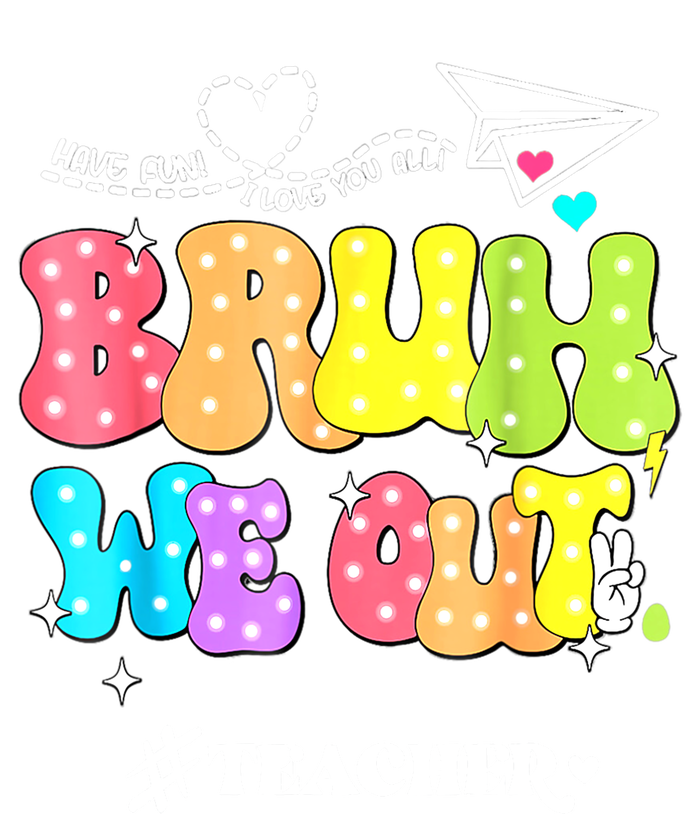 Cute End Of School Year Groovy Summer Bruh We Out Teachers Gift T-Shirt