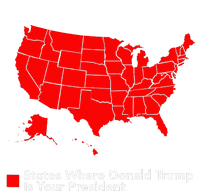 Map of States Where Trump is your President Funny Political Full Zip Hoodie