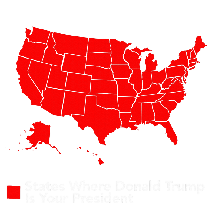 Map of States Where Trump is your President Funny Political Full Zip Hoodie