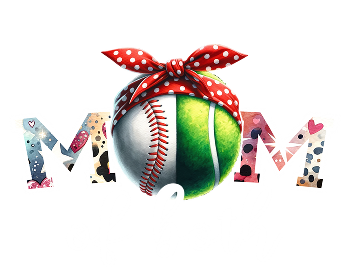 Mom Of Both Baseball Tennis Game Day MotherS Day Cool Gift Hoodie