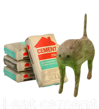 I Eat Cement Cursed Cat Funny Oddly Specific Meme Mousepad