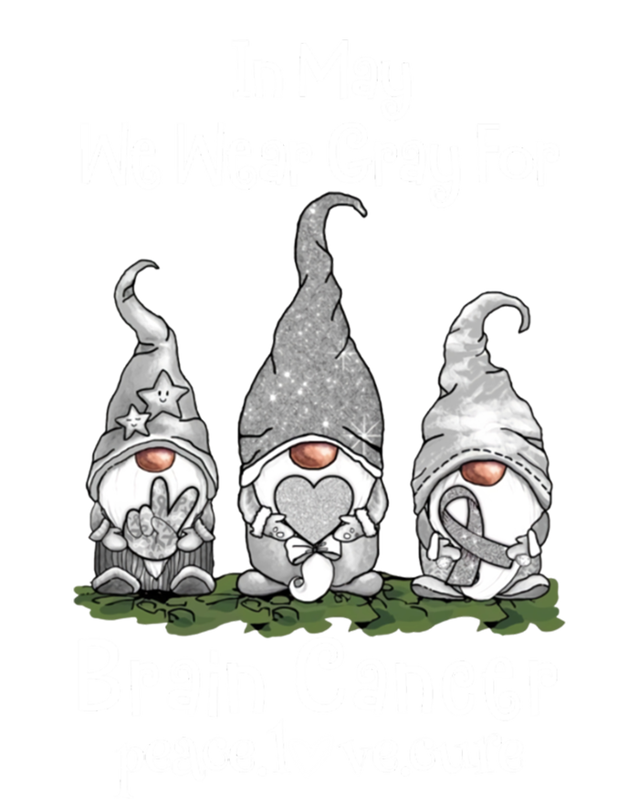 In May We Wear Gray For Brain Cancer Awareness Cute Gift Women's Tri-Blend 3/4-Sleeve Raglan Shirt