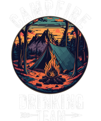 Campfire Drinking Team Outdoors Bonfire Camp Fire Nature Lover Funny Camping Dry Zone Grid Polo