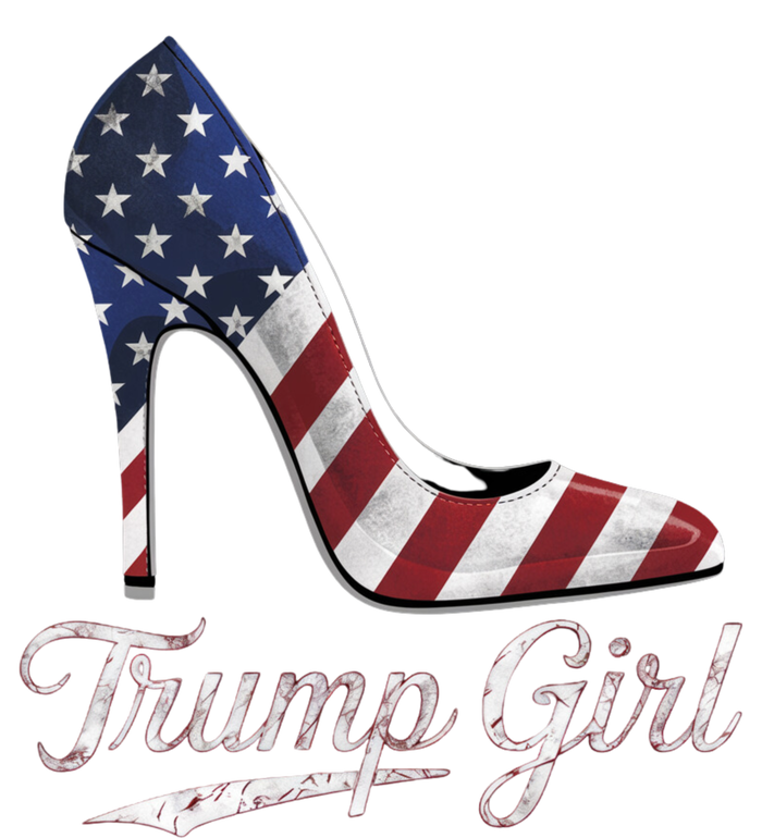 Trump Girl High Heels Stilettos American Flag Trump 2024 Women's T-Shirt