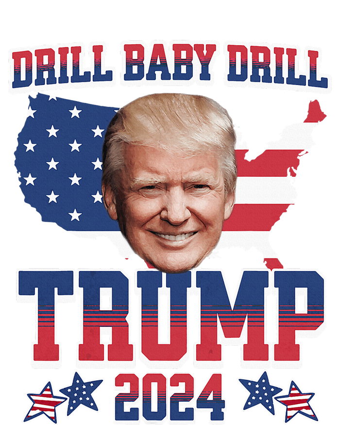 Trump 2024 Drill Baby Drill Us Flag Republican 4th Of July Baby Bodysuit