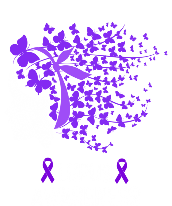 Lupus Awareness Funny Gift Lupus Purple Butterflies Gift Tank Top