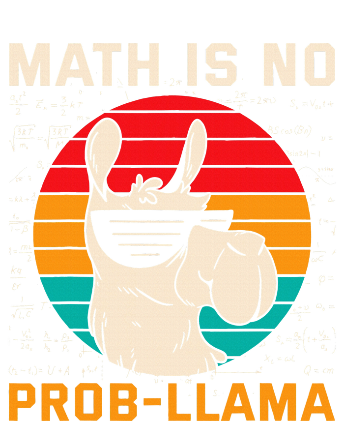 Math Is No Probllama Funny Science Retro Llama T-Shirt