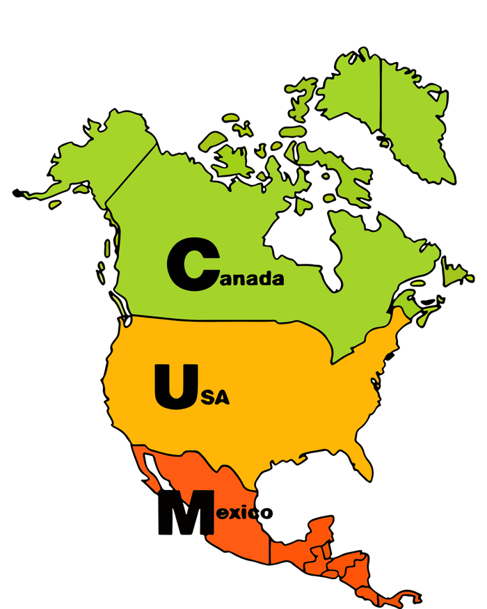 Cum Map Canada Usa And Mexico Softstyle Adult Sport Polo