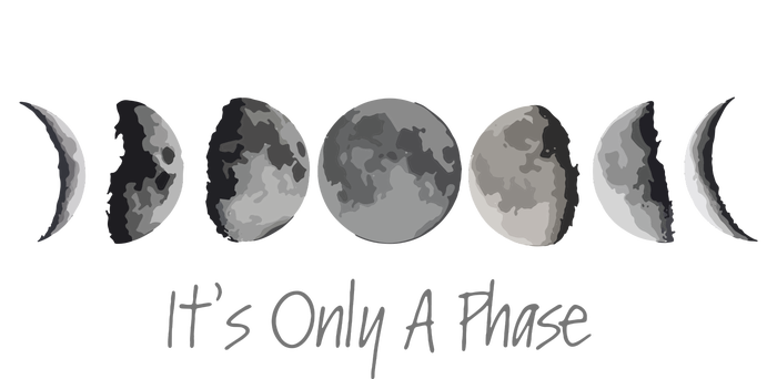 Its Only A Phase All The Phases Of The Moon Long Sleeve Pajama Set