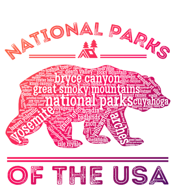 National Parks Bear Hiking Travel Camping Outdoors Retro Usa Cool Gift Tank Top