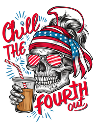 Chill The Fourth Out Patriotic Skull 4th Of July T-Shirt