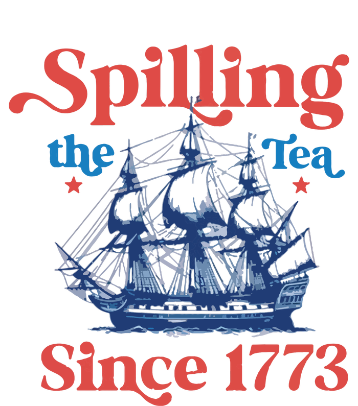 Spilling The Tea Since 1773 4th Of July Women's Momentum V-Neck T-Shirt