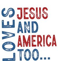 Loves Jesus And America Too 4th Of July Patriotic Christian Adult ChromaSoft Performance T-Shirt