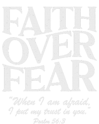 Faith Over Fear Psalm 563 Bible Verse Christian Religious Cropped Pullover Crew