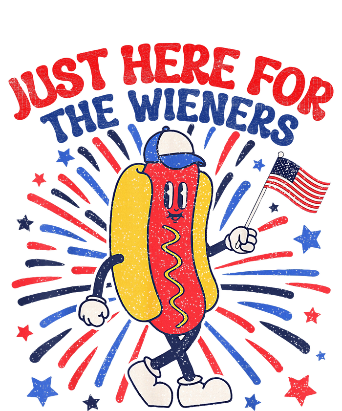 IM Just Here For The Wieners 4th Of July Funny Hot Dog Kids Long Sleeve Shirt