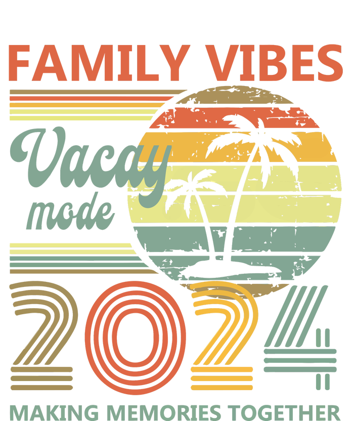 Vintage 2024 Vacation Family Vibes Making Memories Together 7-Panel Snapback Hat