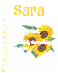 Sara Facts Sunflower Gift Sara First Name Gift Tank Top