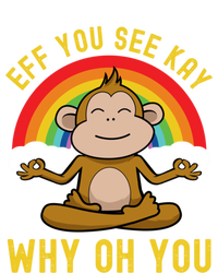 Eff You See Kay Why Oh You Funny Rainbow Monkey Yoga Lover Gift Softstyle Adult Sport Polo