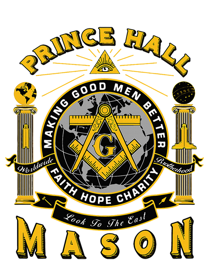 Prince Hall Mason Making Good Better Look To The East Flexfit Unipanel Trucker Cap