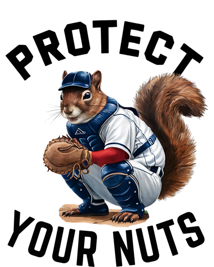 Funny Squirrel Catcher Baseball Lover Protect Your Nuts Gift Insulated Varsity Jacket