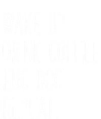 Wake Up Coffee Hug Dog Repeat Slogan Funny Gift Valucap Bio-Washed Visor