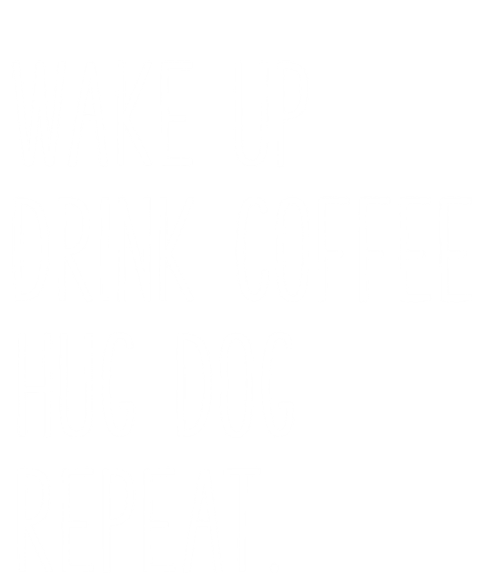 Wake Up Coffee Hug Dog Repeat Slogan Funny Gift Valucap Bio-Washed Visor