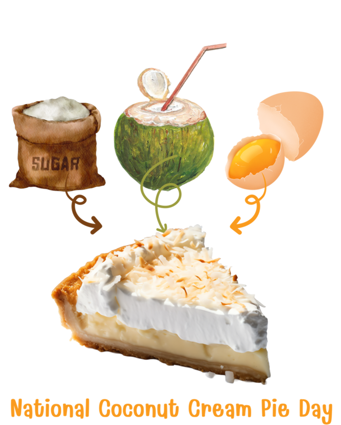 National Coconut Cream Pie Day 8th On May Coconut Milk Sugar Meaningful Gift Valucap Bio-Washed Visor