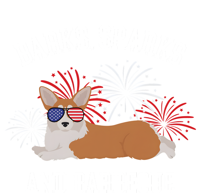 Barks Sparks And Barbecue Corgi 4th Of July Women's T-Shirt