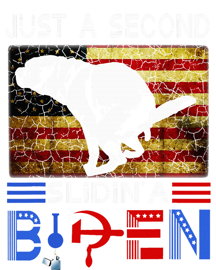 Just A Second Slidin A Biden Dog American Usa Flag T-Shirt