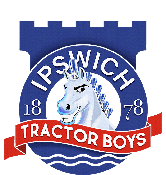 Ipswich Town Fan Tractor Boy Suffolk Punch Badge T-Shirt