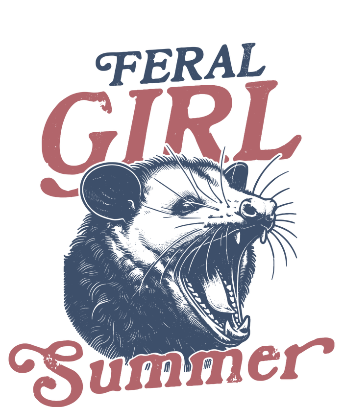 Vintage Feral Girl Summer Opossum T-Shirt