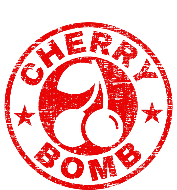 Cherry Bomb Retro Cherries Design Distressed T-Shirt