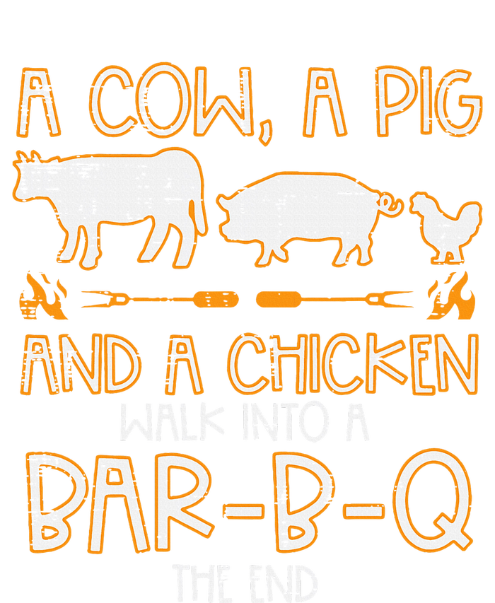 Cow Pig Chicken Walk Bar B Q Bbq Barbecue Grilling T-Shirt