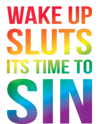 Funny Pride Adult Wake Up Sluts ItS Time To Sin Lgbtq Flat Bill Trucker Hat