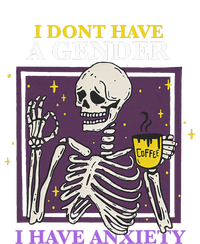 I Dont Have A Gender I Have Anxiety Enby Skeleton Ceramic Star Ornament