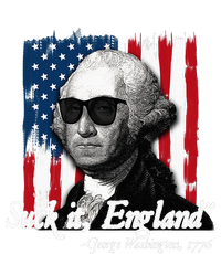 Suck It England Funny George Washington Usa Flag Women's Crop Top Tee