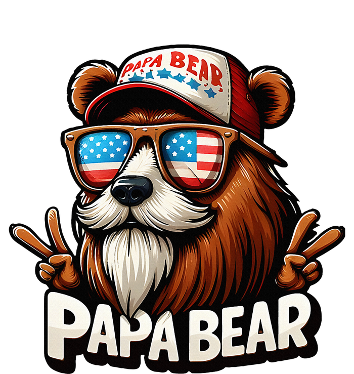 Papa Bear Gift Us American Flag Best Dad 12 oz Stainless Steel Tumbler Cup