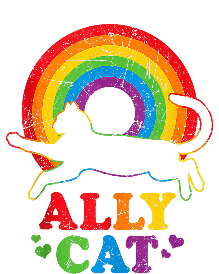 Allycat Lgbt Cat With Ally Pride Rainbow Magnet