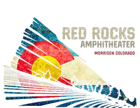 Red Rocks Amphitheater Colorado C State Flag Ladies Long Sleeve Shirt